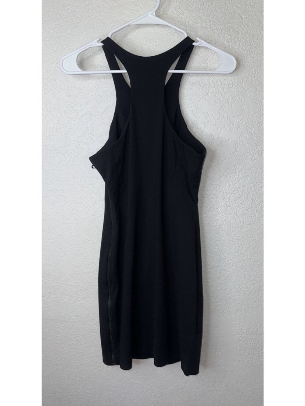 T by Alexander Wang Black Sleeveless Bodycon Dress Small Full Zip T-back 1B - Picture 8 of 13